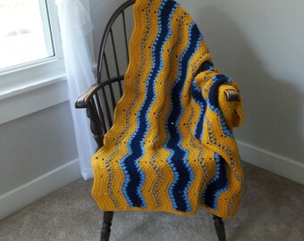 Handmade Crocheted Throw, 60X40, Lap Throw, Crib Size Blanket