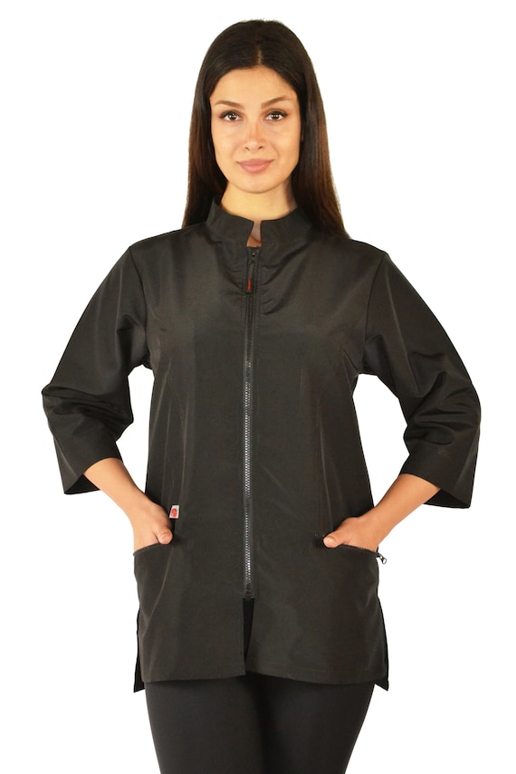 Ladybird Line Black 512 3/4 Sleeve Stylist Jacket Ideal for Hair