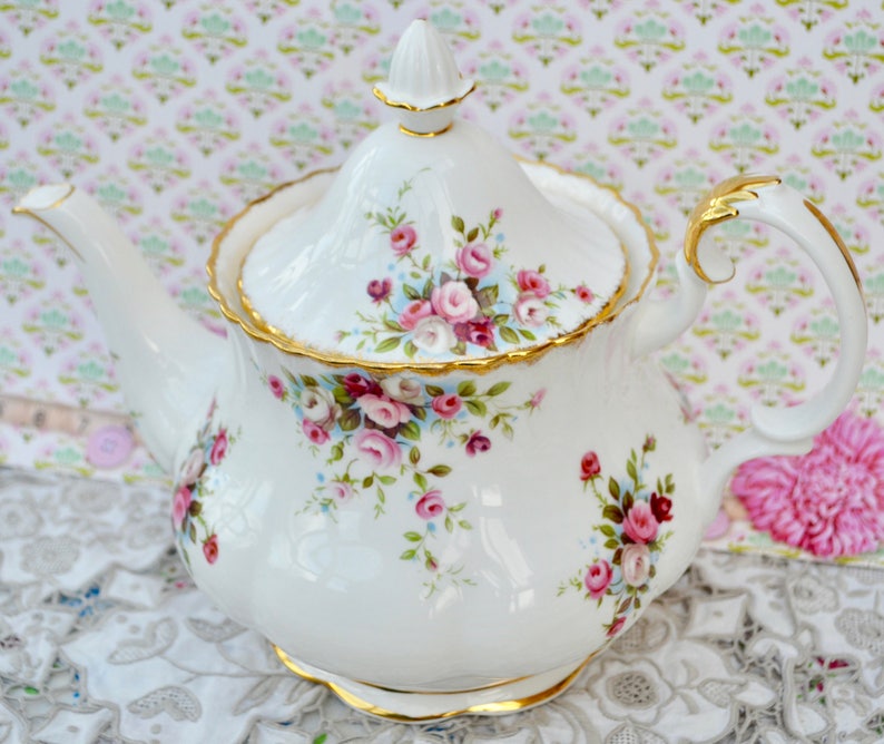 Royal Albert Teapot Cottage Garden Vintage English Bone China Etsy