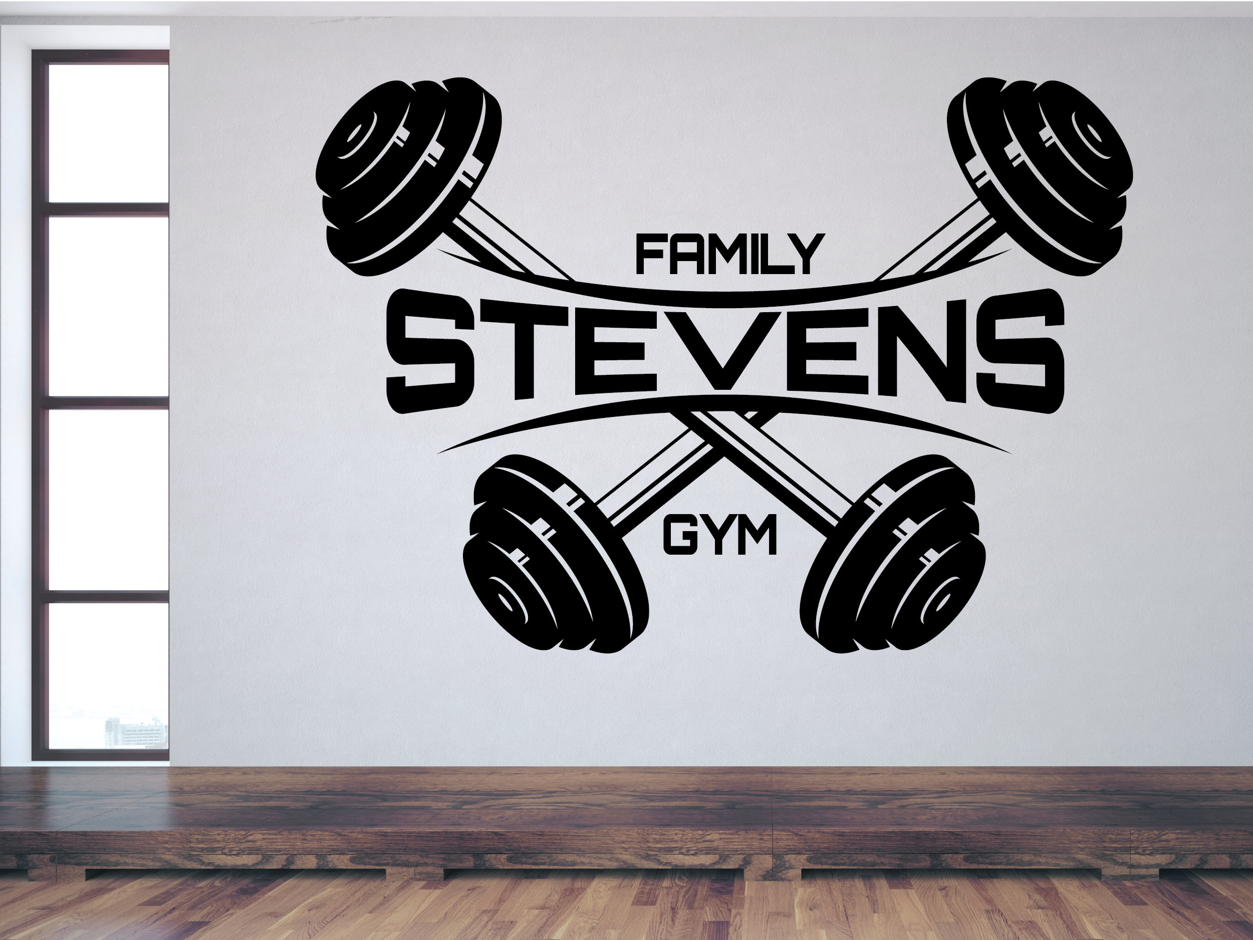 Custom Gym Decal Personalized Name Decal Gym Wall Decal Etsy