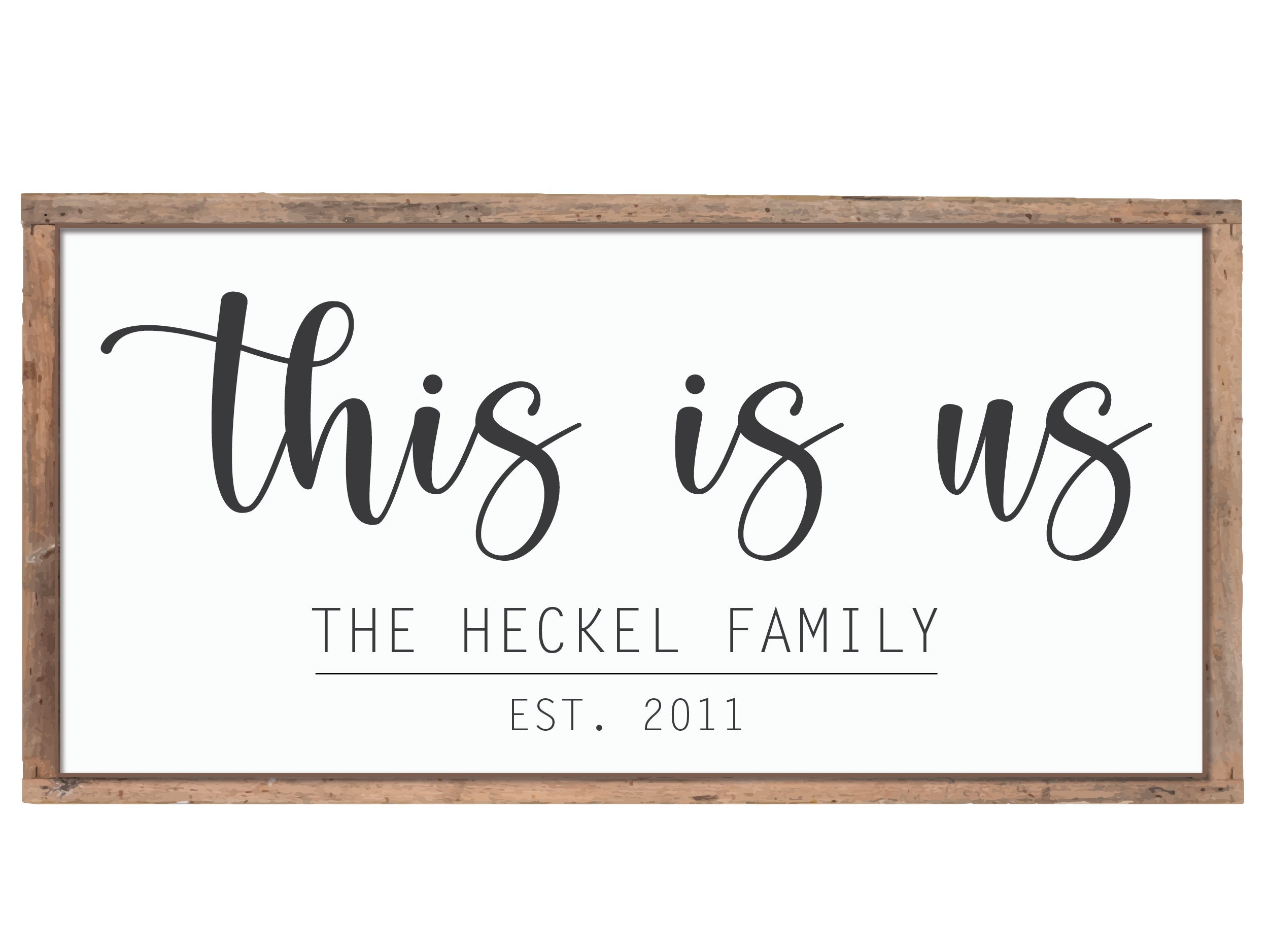 Personalized Family Name This Is Us Large Wood Etsy