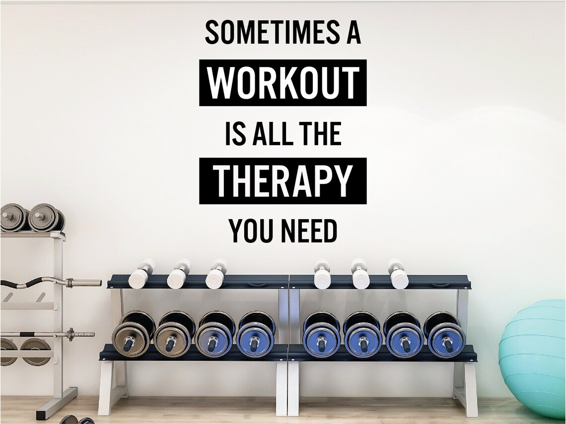 Gym Wall Decal for Home Gym Inspirational Gym Decal for Etsy