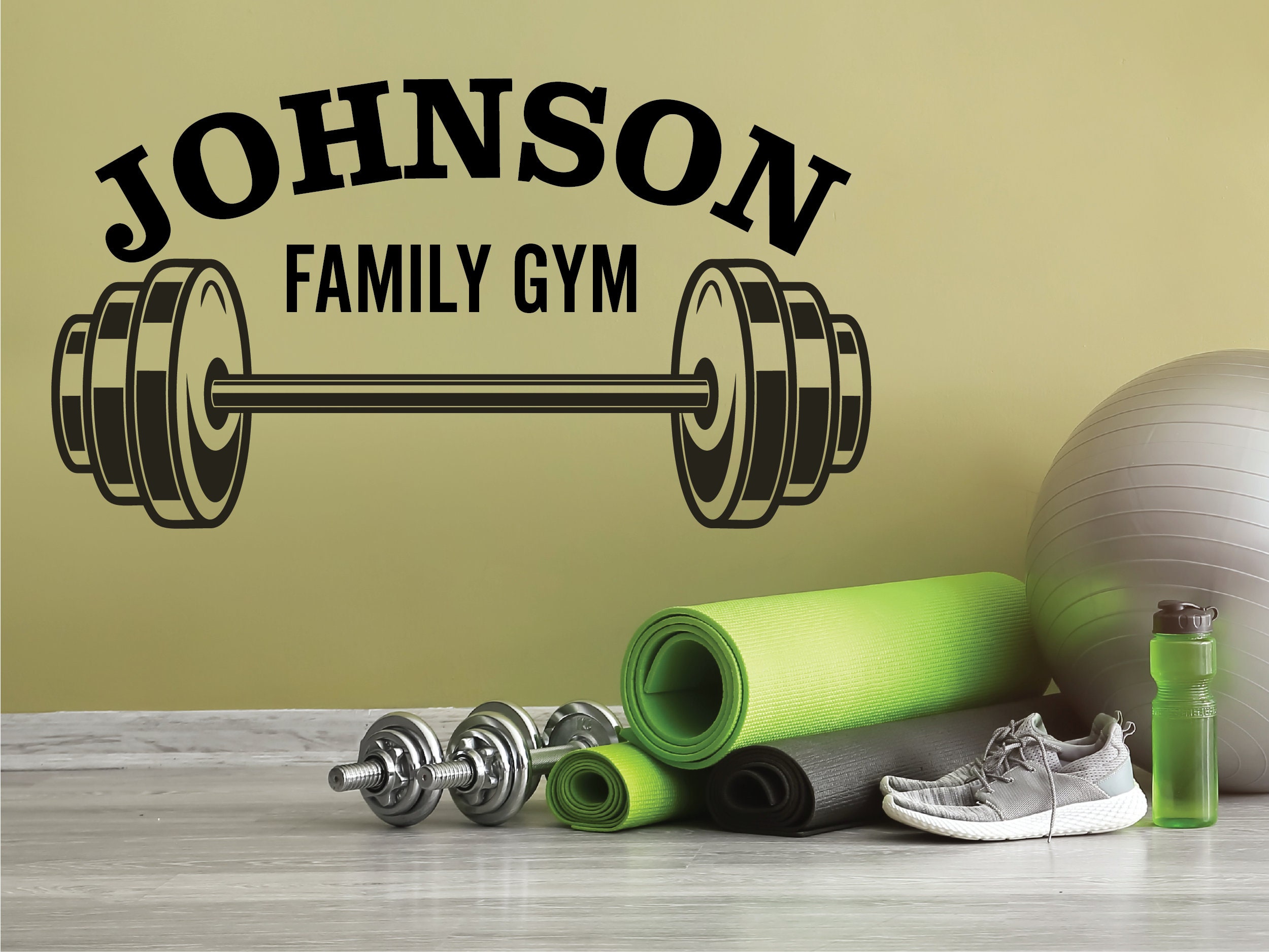 Custom Gym Decal Custom Name Decal Gym Wall Decal Home Gym Etsy UK
