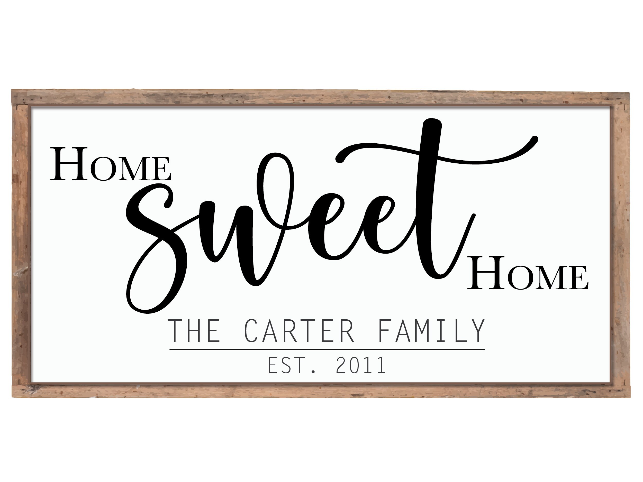 Download Personalized Home Sweet Home Farmhouse Established Name Sign Est Name Sign Mother S Day Sign