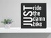 Home Gym Decor 'Just Ride The Damn Bike' Exercise Art 