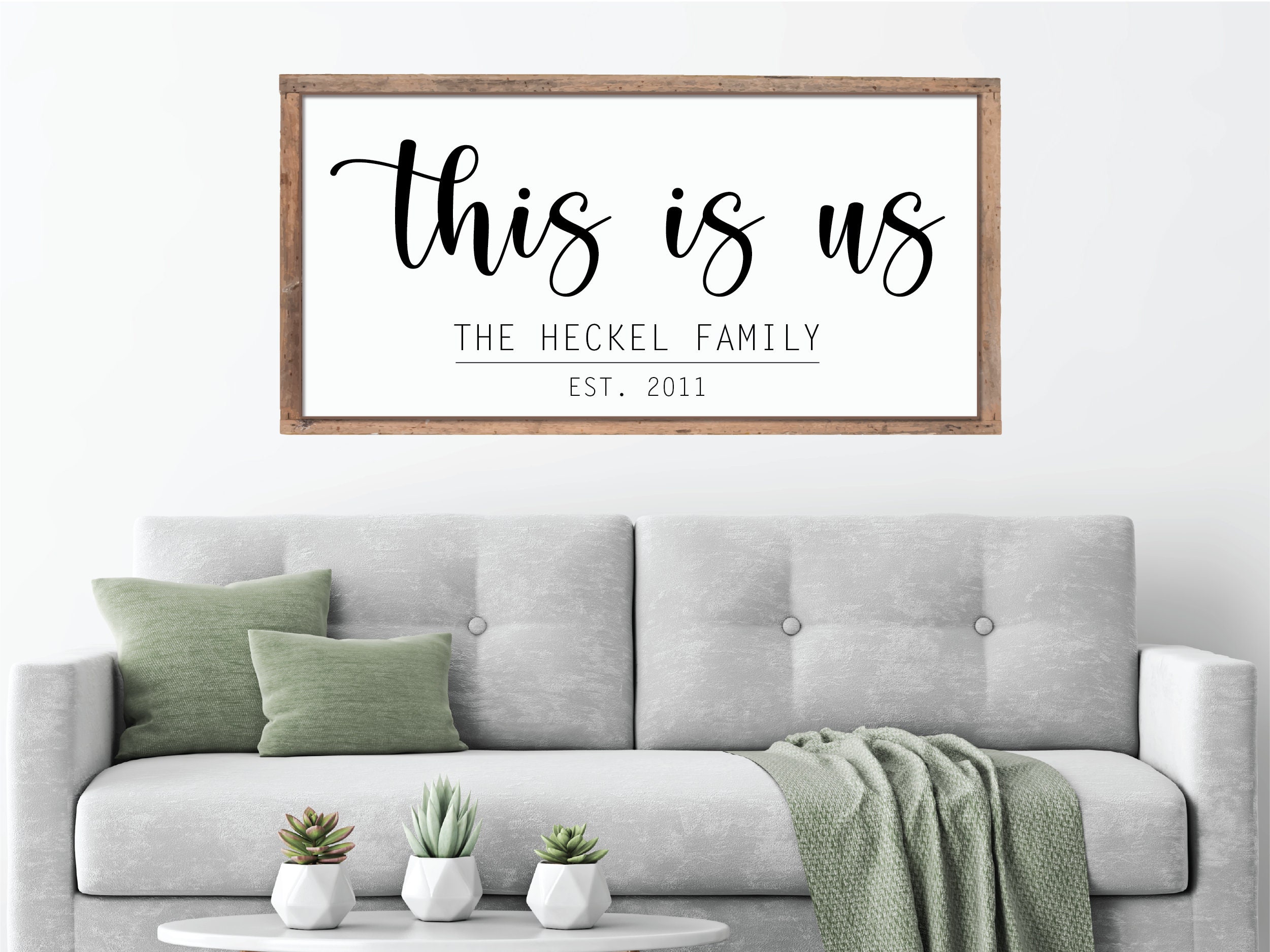 Personalized Family Name This Is Us Large Wood Etsy