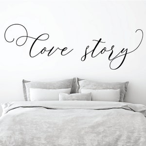 Love Story Wall Decal, Wall Decor, Marriage Wall Decal, Love Wall Decal, Bedroom Wall Decal