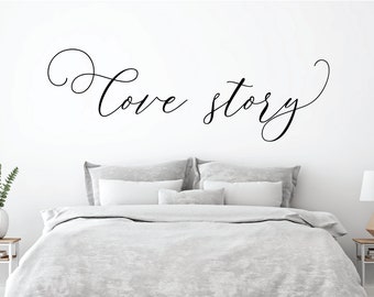 Love Story Wall Decal, Wall Decor, Marriage Wall Decal, Love Wall Decal, Bedroom Wall Decal