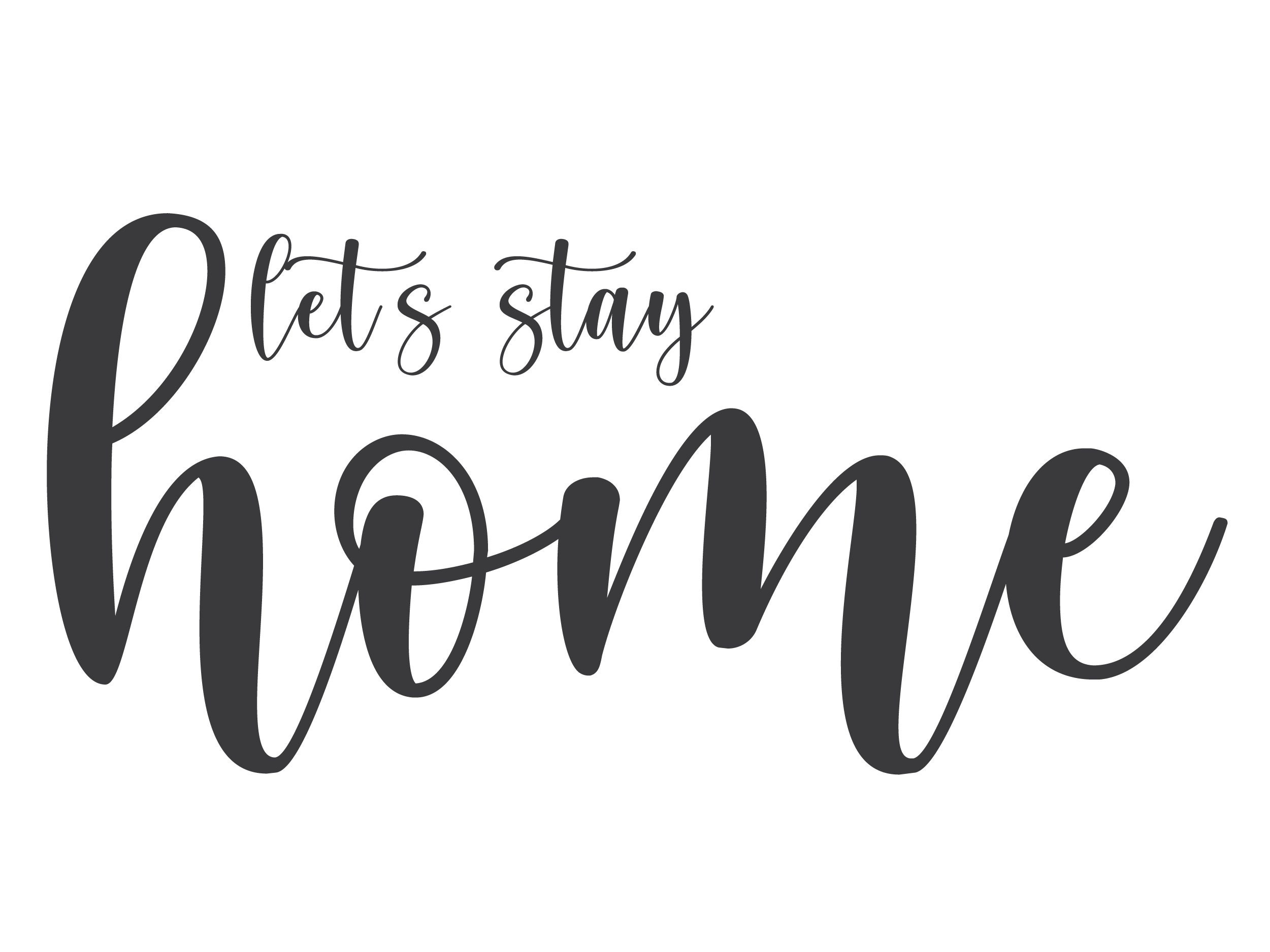 Let's Stay Home Living Room Wall Decal Romantic Wall Etsy