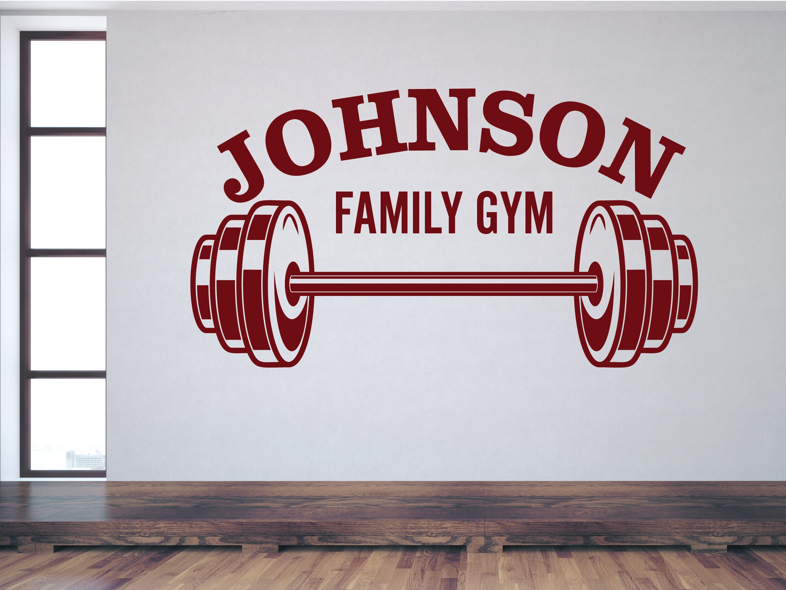 Custom Gym Decal Custom Name Decal Gym Wall Decal Home Gym Etsy UK