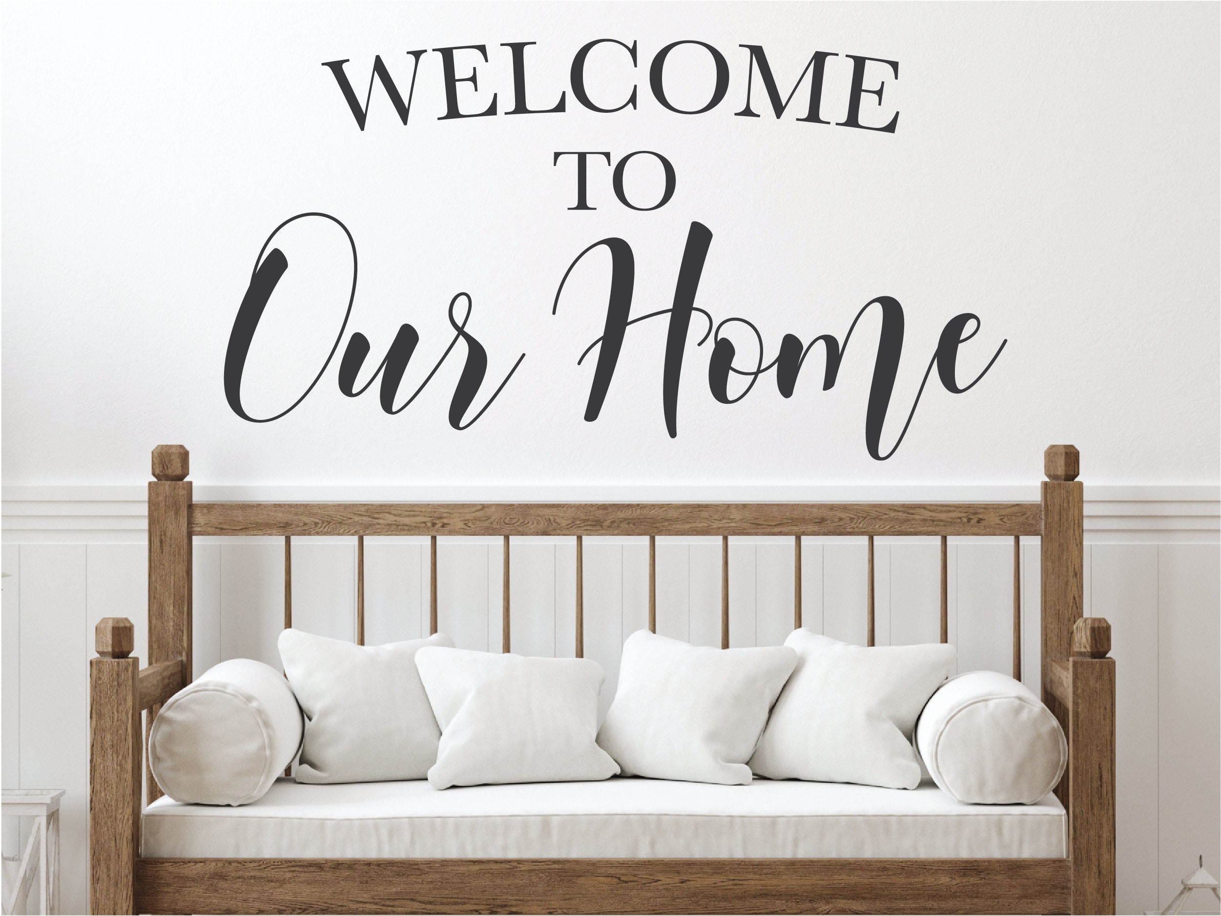 Welcome To Our Home Wall Decal Wall Decor Entry Wall Decal | Etsy