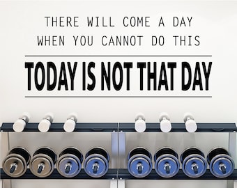 Home Gym Wall Decal: Motivational Fitness Quote | Inspirational Decals
