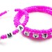Hot Pink Name Bracelet - Personalized Memory Wire Wrap Bracelets - Gifts for Girls or Teens