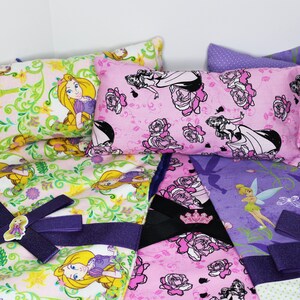 Fun Character Sleeping Bags for 18 inch Dolls, Doll Accessories, Fabric Toys, Pretend Play