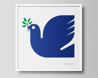 Love Dove Print by Patrick Murphy, Screenprint, Bird, Modern, Wall art, Home