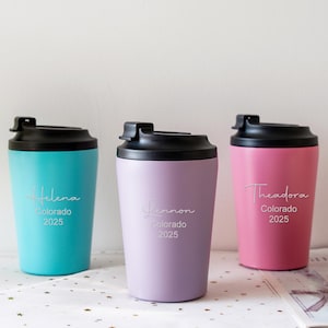 Personalized Coffee Mug, Travel Mug, Insulated Engraved Cup, Custom Tumblers, Stainless Steel Mug, Gift for Her, Bridesmaid Tumbler 25070301