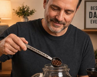 Personalized Engraved Stainless Steel Coffee Scoop Gift For Papa Best Dad Ever Gift Anniversary Gift For Him  LXY1607