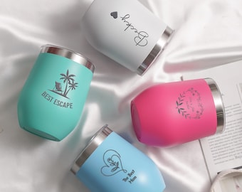 Personalized 12oz Tumbler, Engraved Cup, Custom Name Mug, Gift for Him or Her, Insulated Tumbler, Stainless Steel water cup 25031901