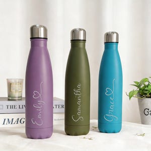 Bottiglia d'acqua incisa al laser, bottiglia termica, accessori da viaggio personalizzati, bottiglia in acciaio inossidabile, bicchiere da vacanza 25081802