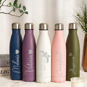 Custom Water Bottle Bridesmaid Gifts Personalized Beach Travel Gifts Insulated Stainless Steel Bottle 500ML Bachelorette Party Gift 25081801