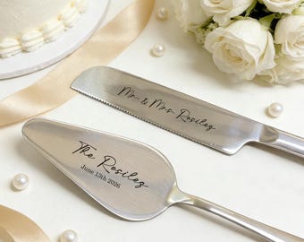 Wedding Cake Set Annisersary Gift Engraved Knife Server Forks Cake Cutting Set Cake Server Set   Wedding Gift For Bridal Shower 2602