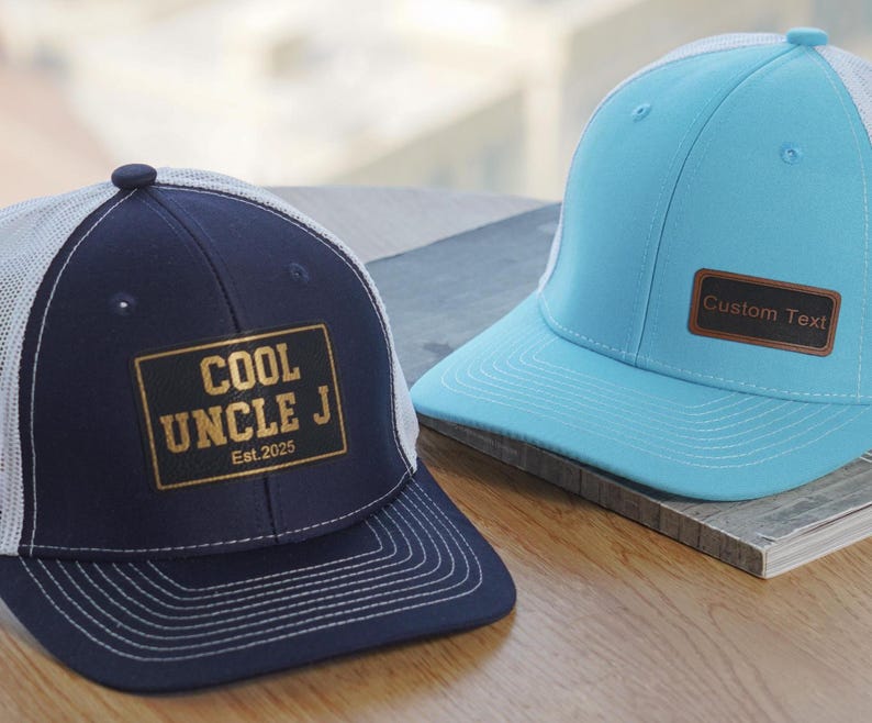leather patch hat