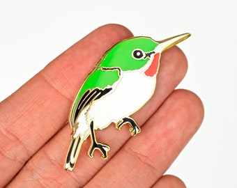 San Pedrito (Puerto Rican Tody) Todus Mexicanus Hard Enamel Pin