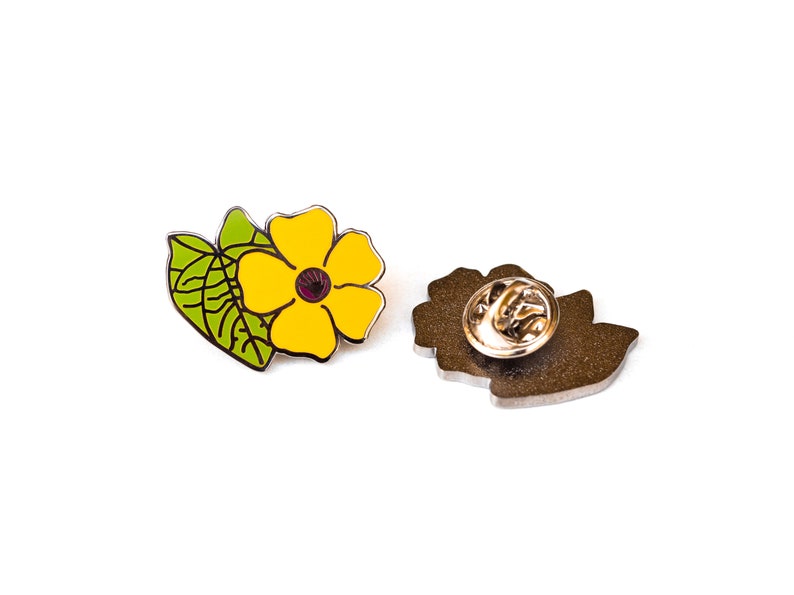 Ojo de Poeta Flowers of Puerto Rico Hard Enamel Pin Black Eyes Susan