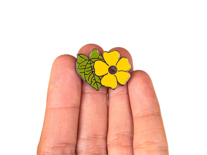 Ojo de Poeta Flowers of Puerto Rico Hard Enamel Pin Black Eyes Susan