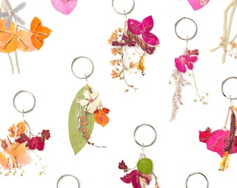 Pressed Flowers Keyring