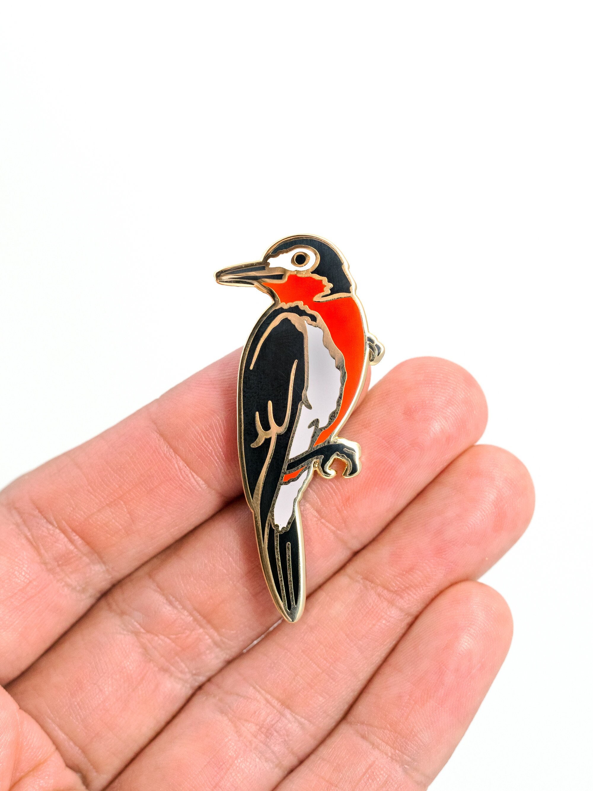 Puerto Rican Woodpecker Enamel Pin