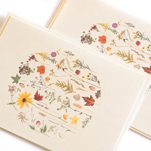Pressed Flowers Of North Carolina Blank Greeting Card