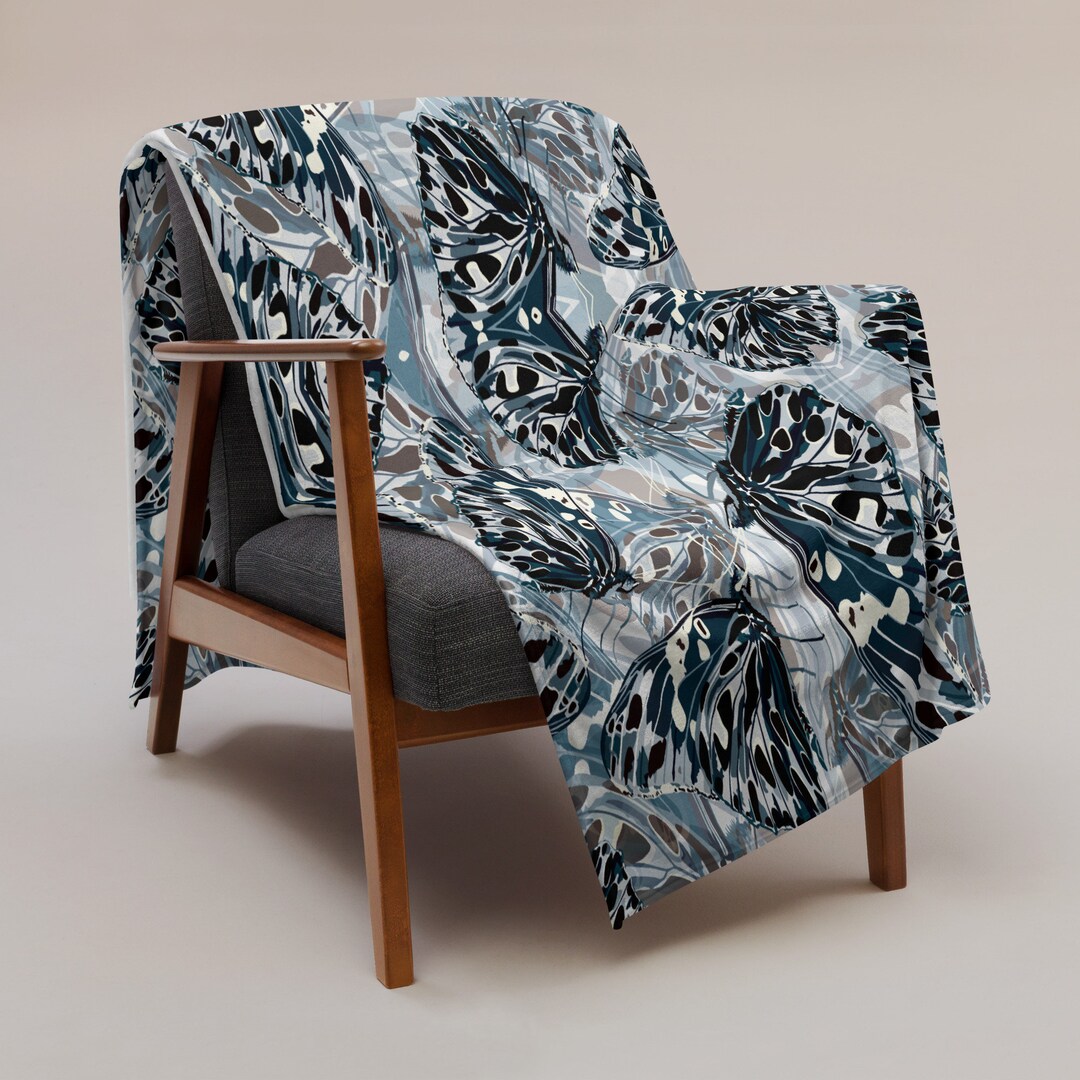 Espejitos Throw Blanket Butterfly Fleece Blanket Hypoallergenic Throw Blanket Etsy