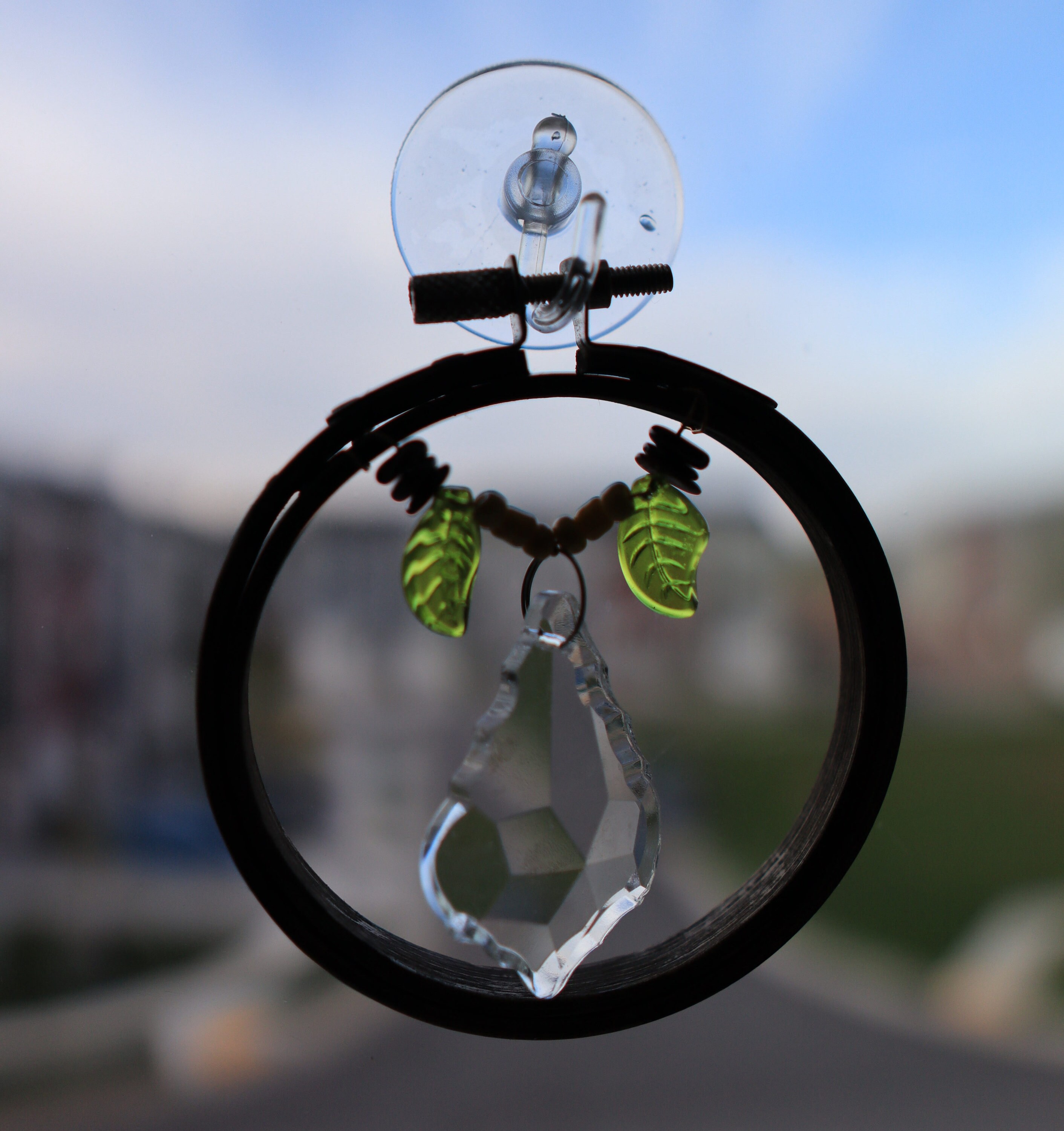 Embroidery Hoop with Prism Suncatcher Makes Beautiful Etsy