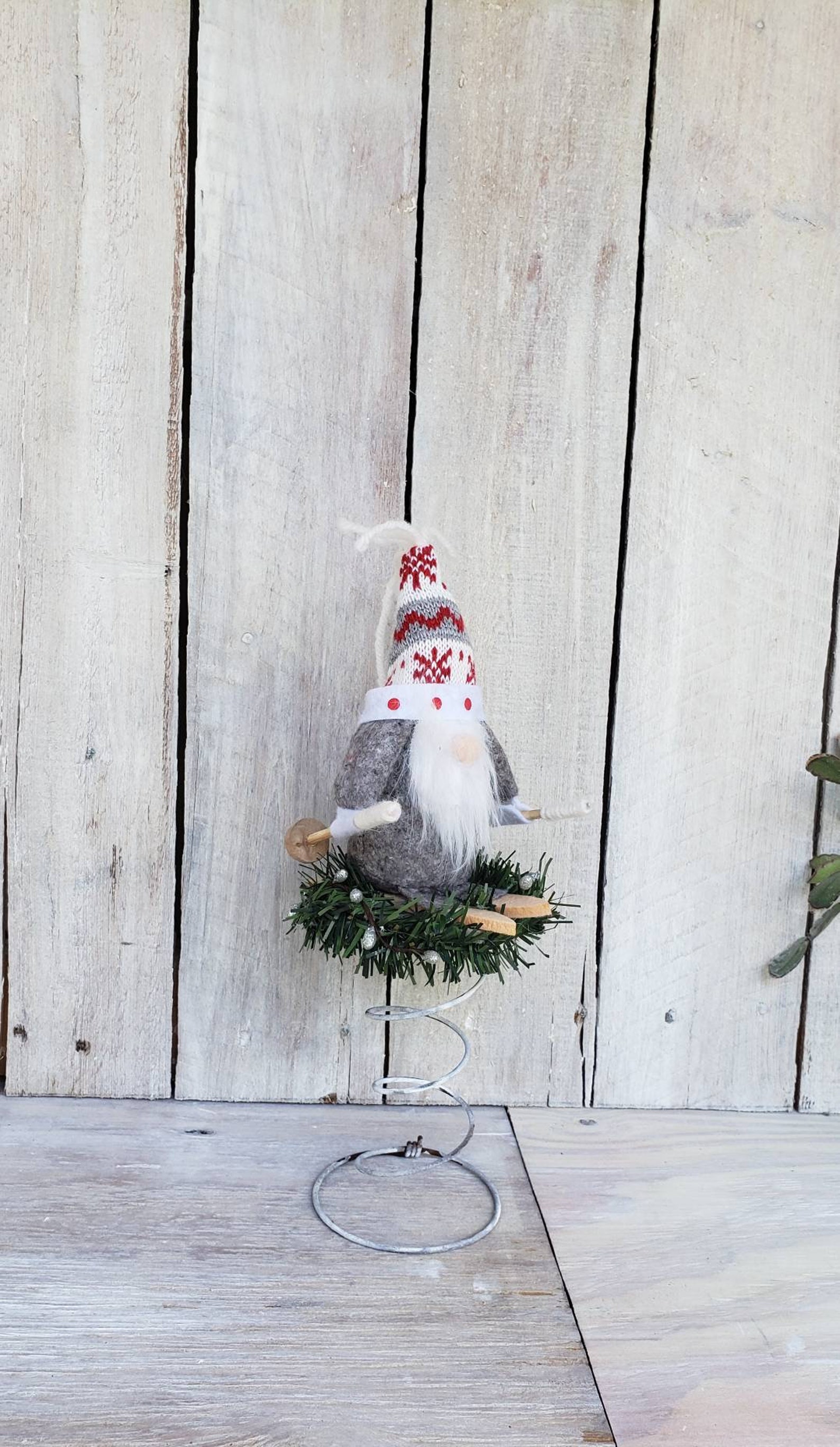 Gnome Christmas Tree Topper Bed Spring Christmas Nordic Gnome | Etsy