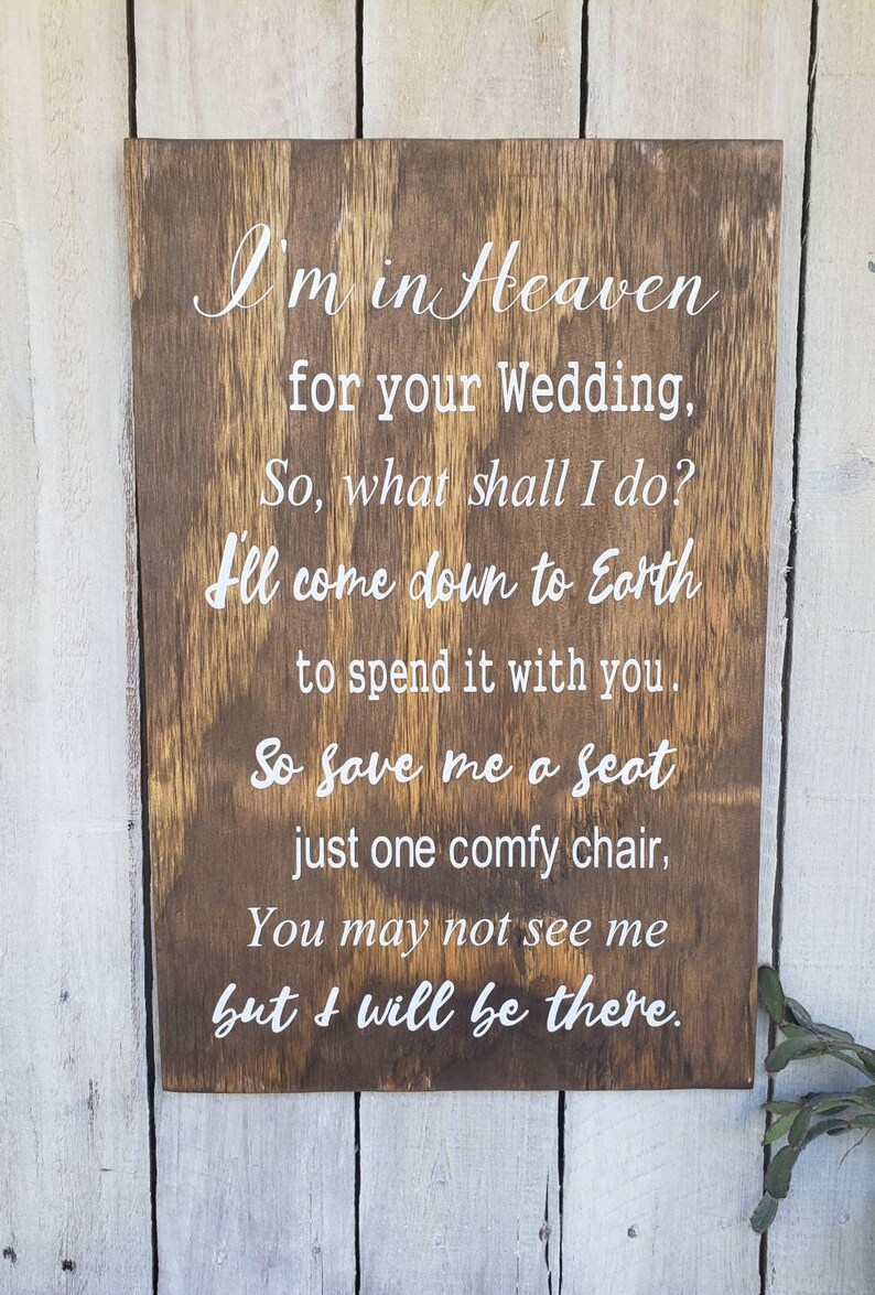 Wedding Decor Im In Heaven For Your Wedding Save Me A Etsy