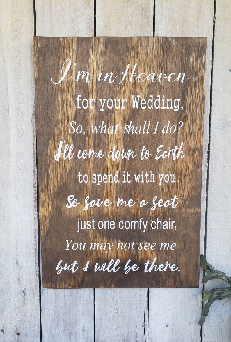 Wedding Decor Im In Heaven For Your Wedding Save Me A Etsy