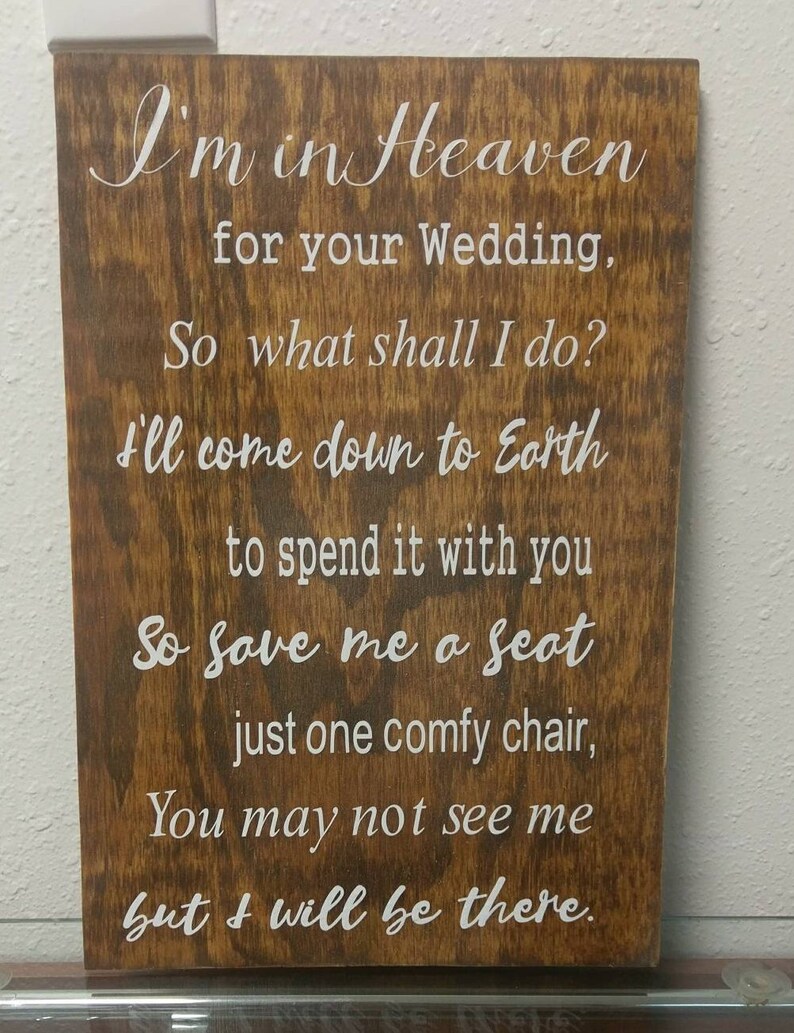 Wedding I'm In Heaven For Your Wedding Save Me A Seat Etsy