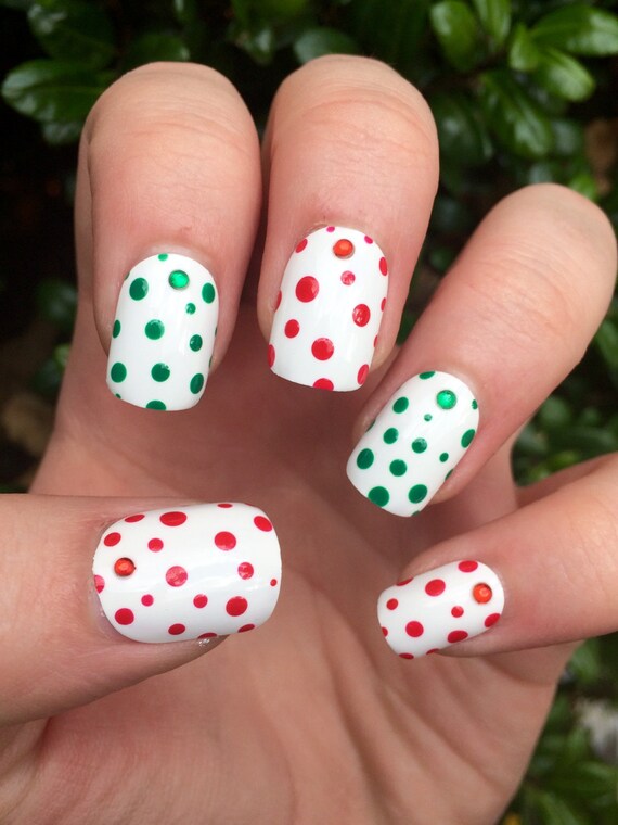 #etsy Christmas nails, fake nails, press on nails – the hippie corner