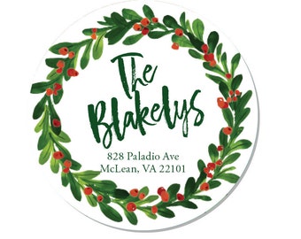 round address label etsy