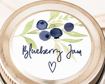 2 Inch Round Blueberry Jam Jelly Label_ Ready to Ship
