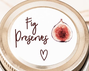 2 Inch Round Fig Preserves Jam Jelly Label_Ready to ship