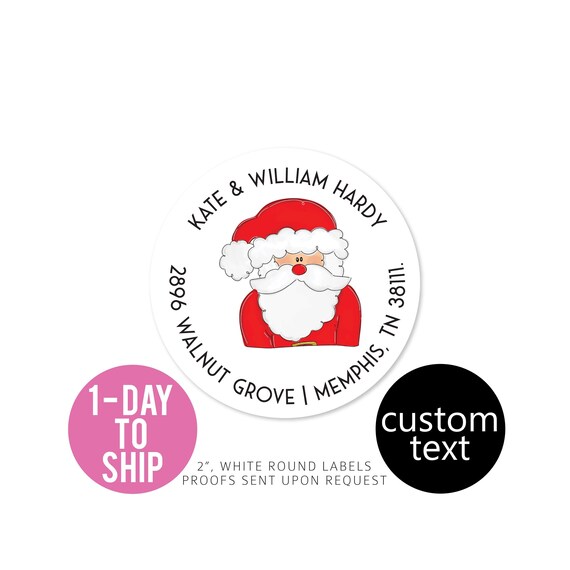 Return address labels from santa