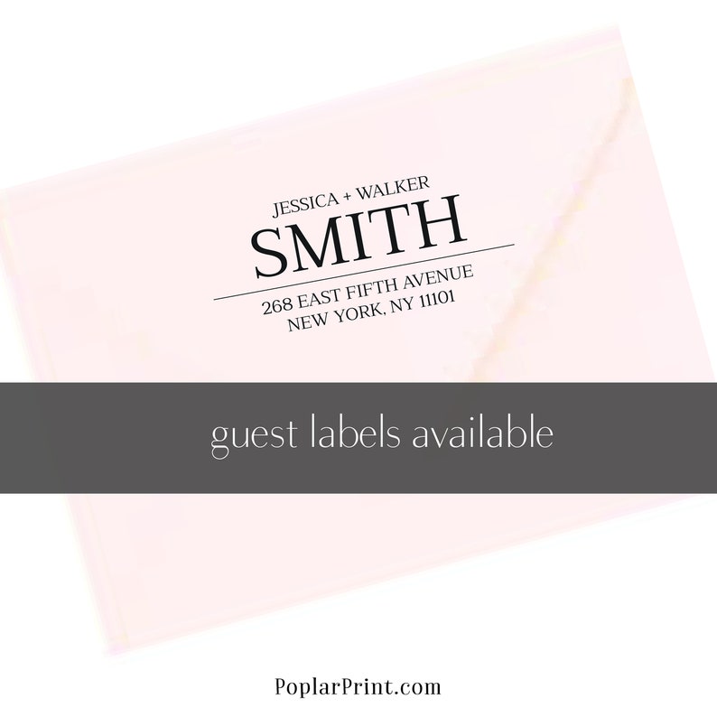 Transparent Return Address Stickers Return Address Labels Wedding Label Couples Return Label T297 Family Label Formal
