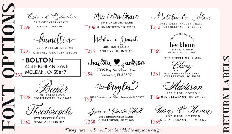 White Ink RECIPIENT, Guest Address Labels, Transparent Address Stickers, Formal Address, Wedding Invitation Labels, Recipient Labels, 4x1.5 image 7
