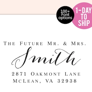 Return  Labels_1 DAY TURNAROUND Transparent  Formal Address Stickers, Wedding Label Future Mr. Mrs. Mr & Mrs T141