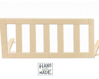 Barrière de sécurité en bois pour lit de bébé. Barrières de lit faites main.Barrières de lit pour tout-petit.Eco. Taille, hauteur, longueur, Rausfallschutz kinderbett