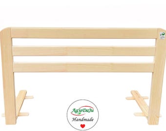 Wooden Bed Safety Guard Rail, Custom Size, Bed Rails for Toddler, Handmade, Rausfallschutz