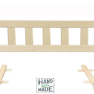 Wooden Baby Bed Safety Guard Rail. Handmade.Bed Rails Toddler.Eco. Individual size, height,length.Rausfallschutz kinderbett