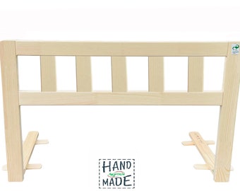 Wooden Baby Bed Safety Guard Rail. Handmade.Bed Rails Toddler.Eco. Individual size, height,length,corner design.Rausfallschutz kinderbett